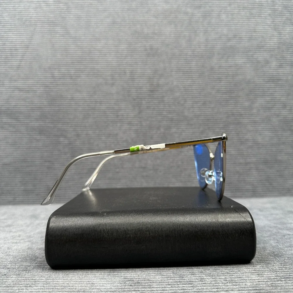 AJ Morgan Silver Cat Eye Sunglasses Blue Tint Lens UV 400 Retro 88472
